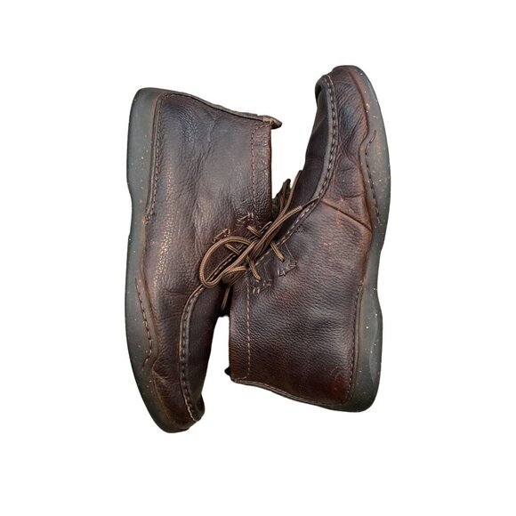 UGG AUSTRALIA MEN'S BROWN PEBBLED LEATHER MOC TOE CHUKKA BOOTS SZ 10 - Picture 4 of 8